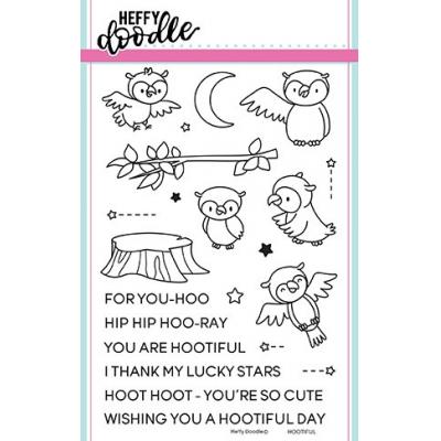 Heffy Doodle Clear Stamps - Hootiful
